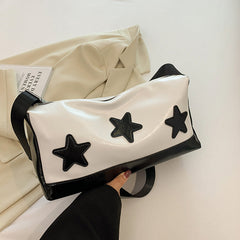 Embroidered Star Leather Crossbody Bag