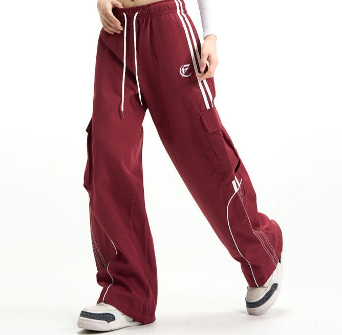 Vintage Piping Details Cargo Sweatpants