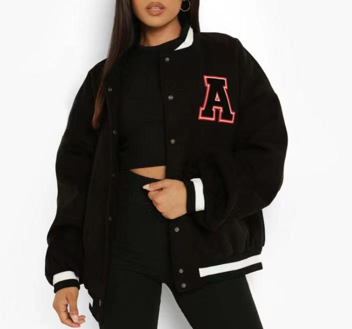 Embroidery Letter Varsity Jacket