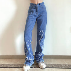 High Waist Slim Fit Flared Jeans