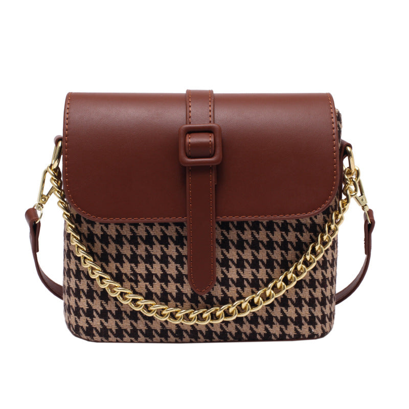 Striped Square Crossbody Bag