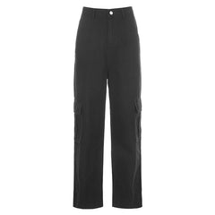 Cargo Pockets Baggy Casual Pants