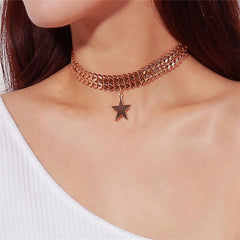 Five-Pointed Star Pendant Necklace