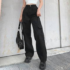 Cargo Pockets Baggy Casual Pants