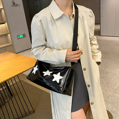 Embroidered Star Leather Crossbody Bag