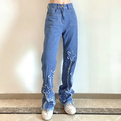 High Waist Slim Fit Flared Jeans