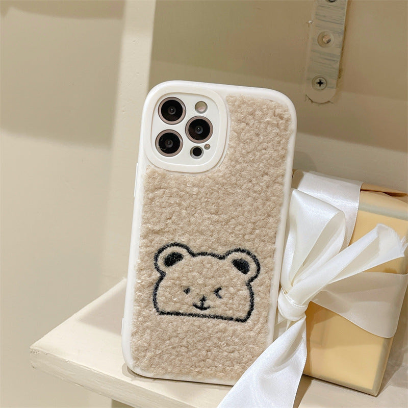 Embroidered Bear Phone Case