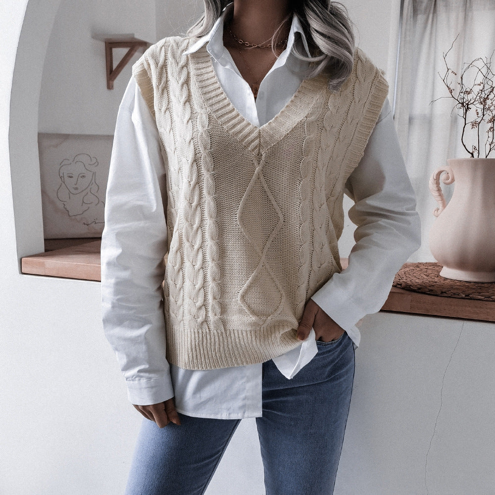 Hollow Leaf Casual Knitted Sweater