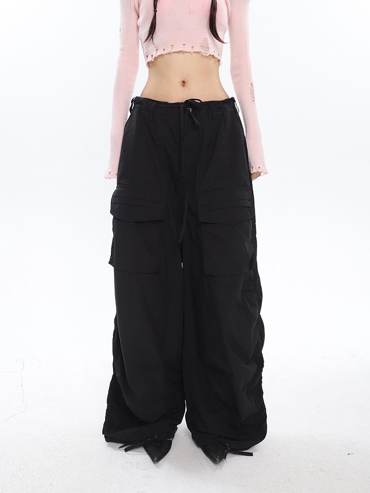 Ruched Y2K Baggy Cargo Pants