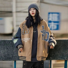 Vintage Patchwork Varsity Jacket