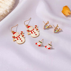 Christmas Three-Piece Santa Claus Bell Earrings