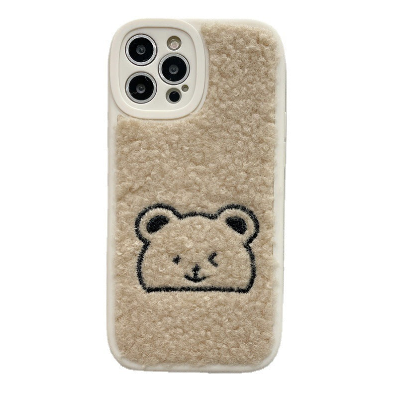 Embroidered Bear Phone Case