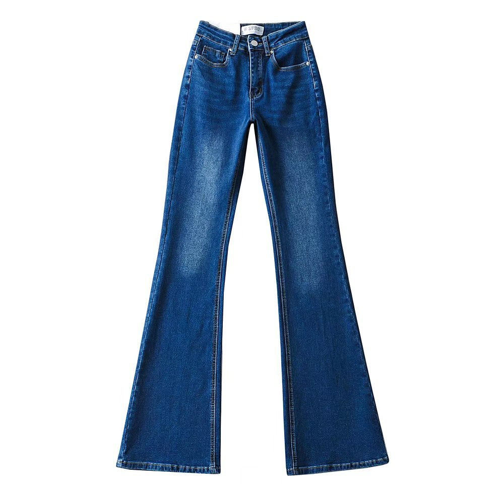 Heart Patchwork Flare Leg Jeans