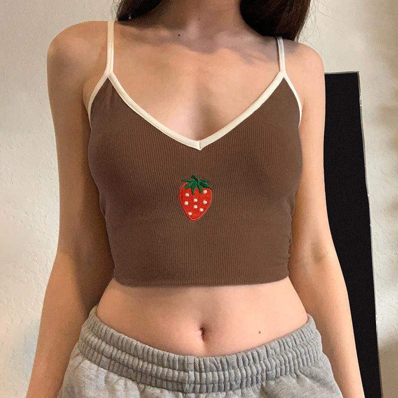 Embroidered Small Camisole Top