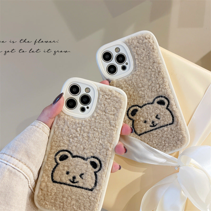 Embroidered Bear Phone Case