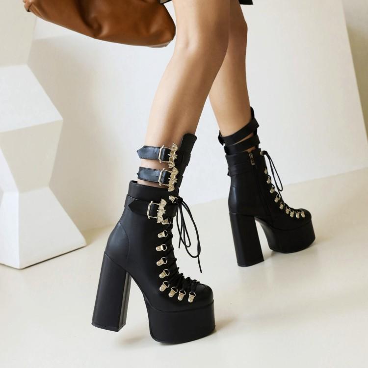 Goth Punk High Heels Boots