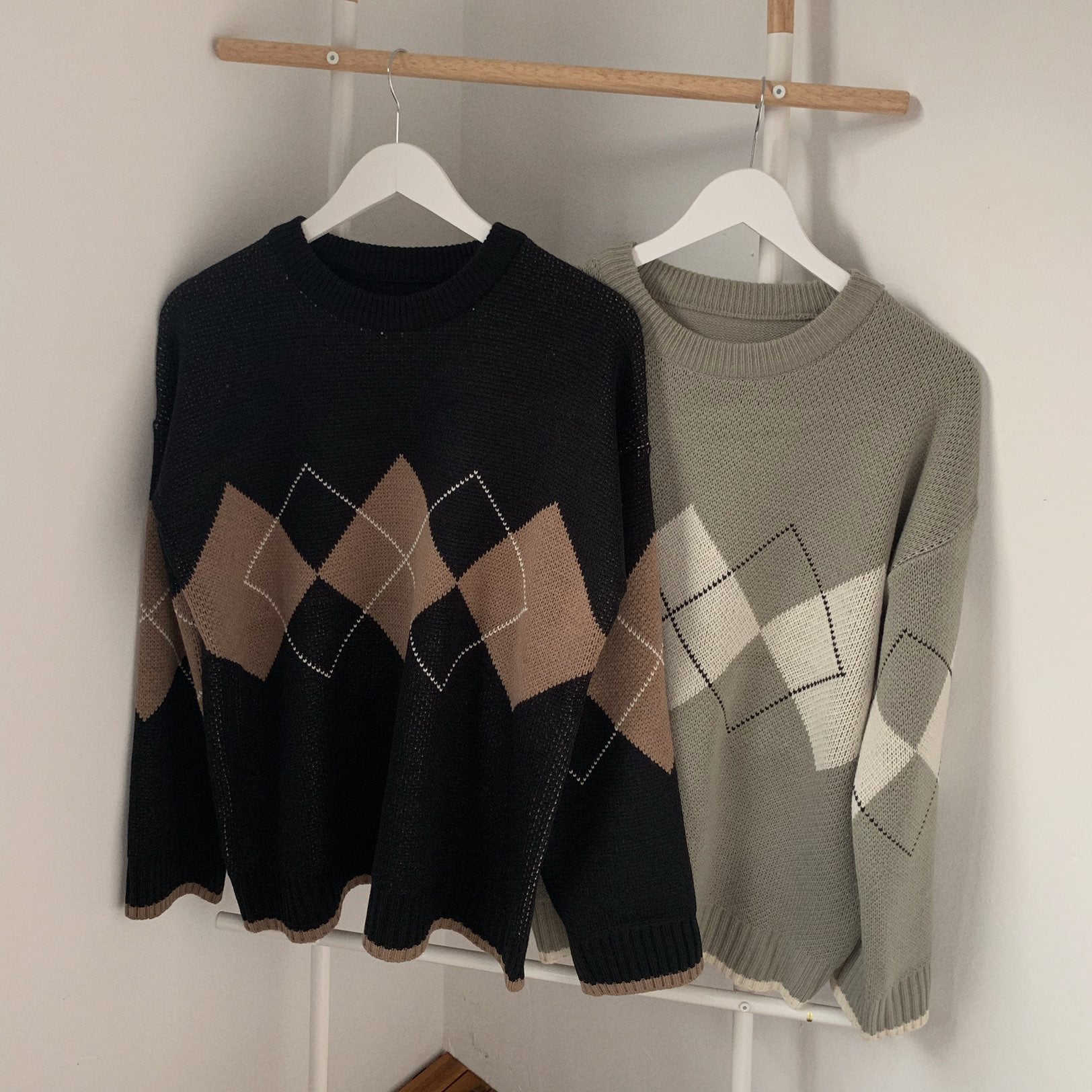 Vintage Argyle Pullover Sweater