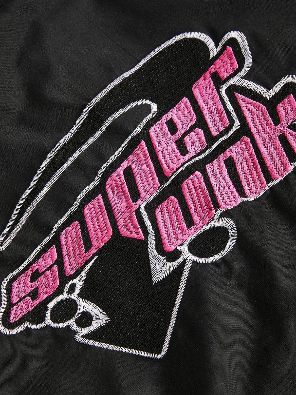 Vintage Embroidered Motorcycle Varsity Jacket