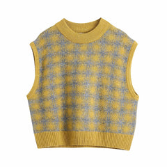 Vintage Jacquard Knit Vest